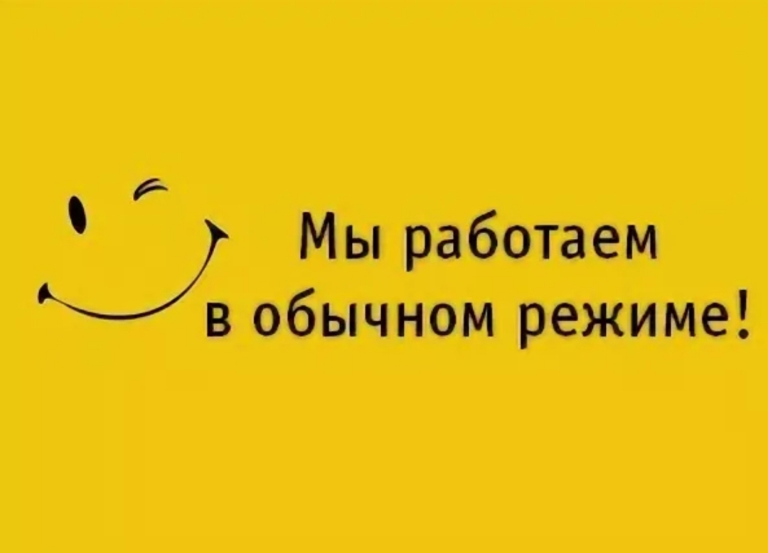 Снова работаем. Работаем в обычном режиме. Мы работаем в обычном режиме. Сегодня работаем в обычном режиме. Обычный режим.